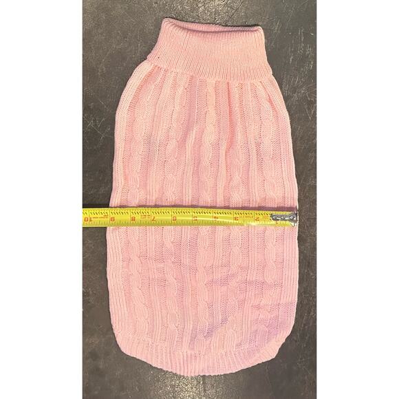 New Dog Pullover Pink Knit Sweater, Pet Sweater for Small Dogs, Dog Clothes XL - Picture 3 of 4